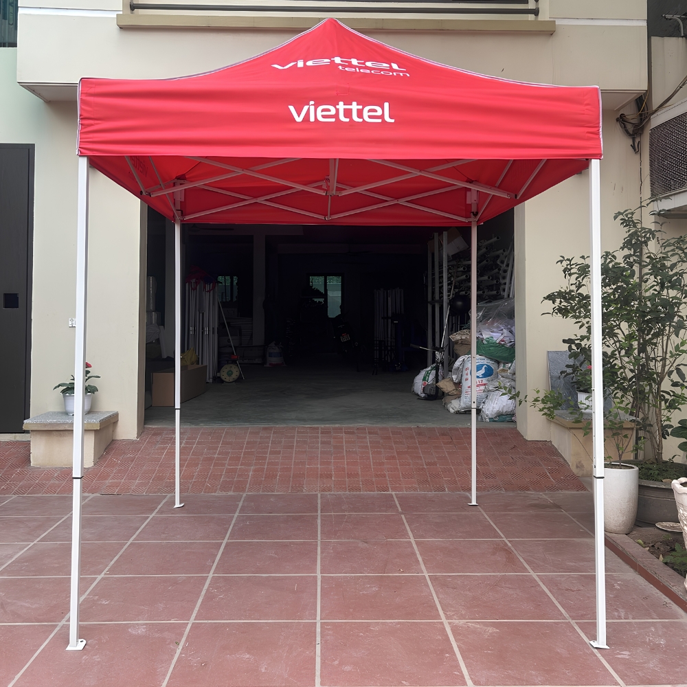 Nhà bạt di động 2x2m màu đỏ